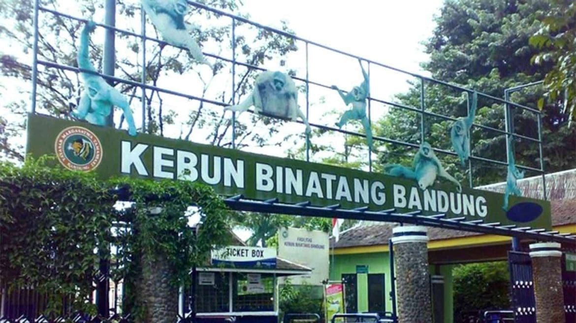 Foto: Gerbang masuk pintu-2 Kebun Binatang Bandung dengan ikon berbagai binatang didalamnya ( VOICEIndonesia.co/doc.Ist)