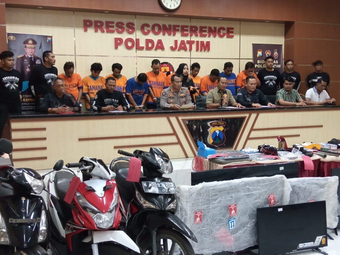 Polda Jatim Bekuk Puluhan Penjahat Jalanan