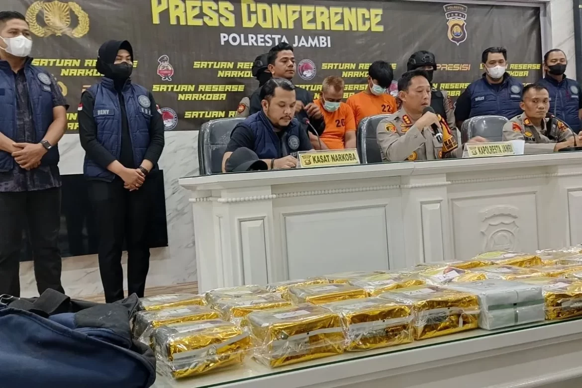 Polisi Jambi Amankan 52,4 kg Sabu diduga Dari Jaringan Internasional