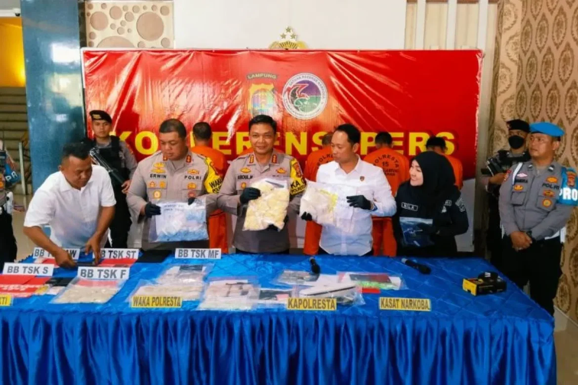Polresta Bandar Lampung Ringkus Jaringan Narkoba Antar Provinsi