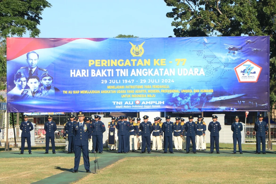 Danlanud Sultan Hasanuddin Hadiri Upacara Peringatan Hari Bakti Ke-77 TNI AU di Makopsud II