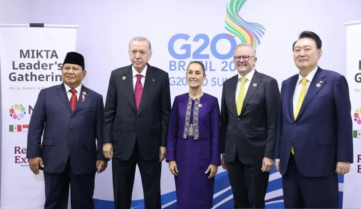 Presiden Prabowo bertemu para pemimpin MIKTA di KTT G20 Brasil