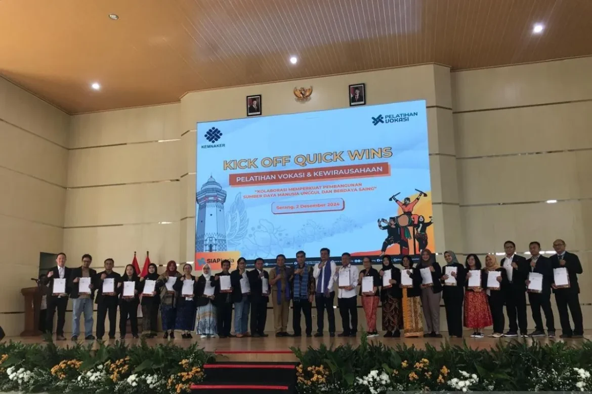 Menaker Buka Kick Off Quick Wins Pelatihan Vokasi di BBPVP Serang