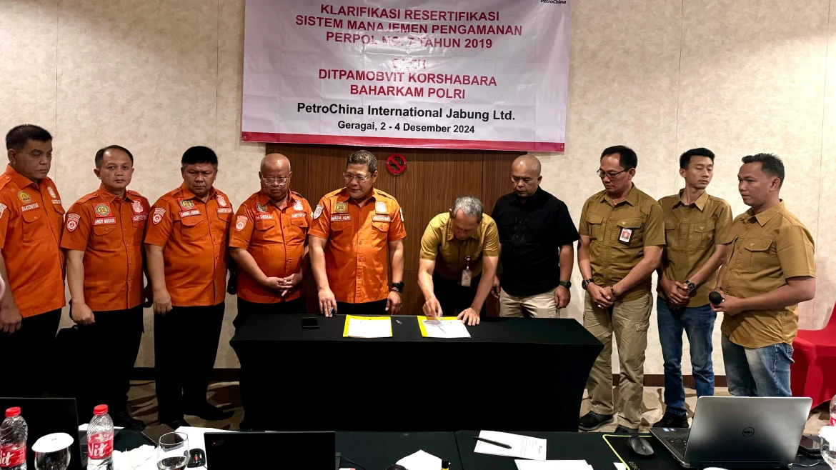 Korsabhara Baharkam Polri Audit Sistem Manajemen Pengamanan di Petrochina Jabung Ltd