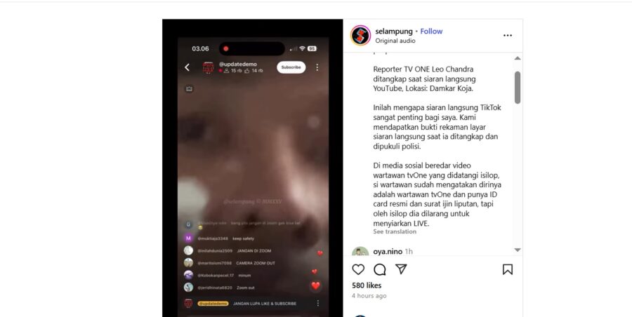 Brutal, Polisi Keroyok dan Tangkap Wartawan TV One Leo Chandra Brutal, Polisi Keroyok dan Tangkap Wartawan TV One Leo Chandra